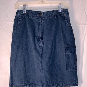 Talbots Blue Denim Skirt, size 6 petite, in excellent condition.
